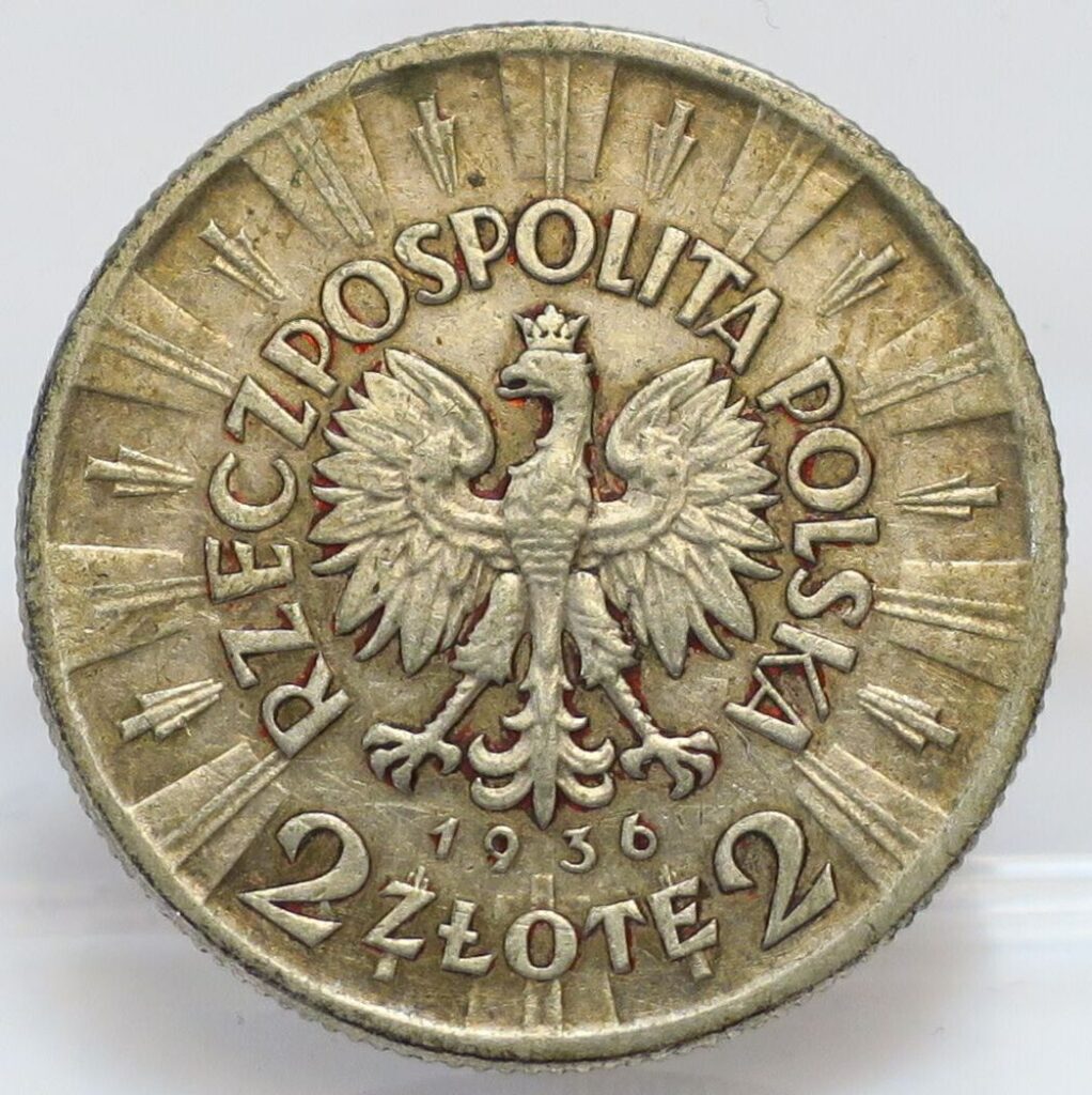 Oryginalny awers 2 złote 1936